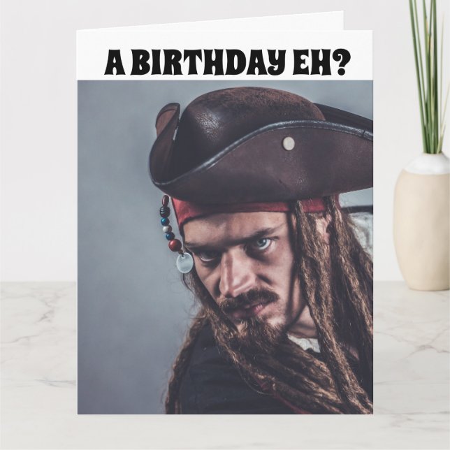 CARTÃO PIRATE FUNNY BIRTHDAY & RUM CARDS (Frente)