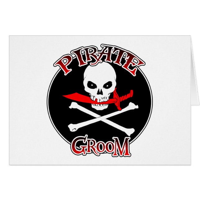 Cartão Pirate Groom (Frente Horizontal)