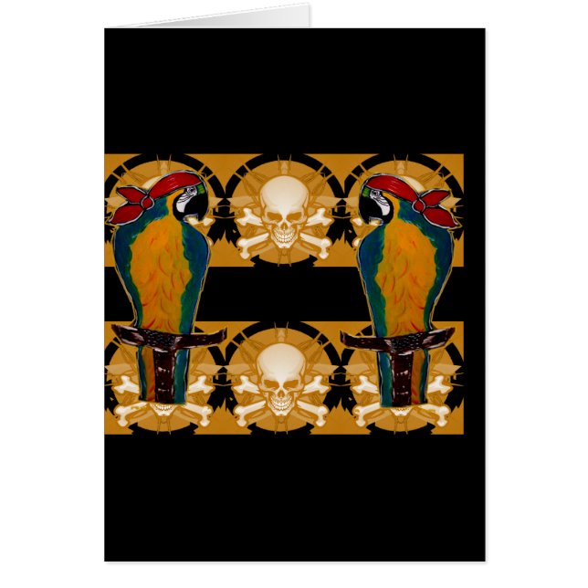 Cartão Pirate Parrots (Frente)