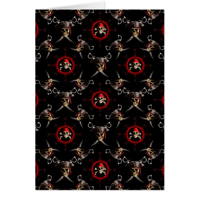 Cartão Pirate Skulls (Frente)