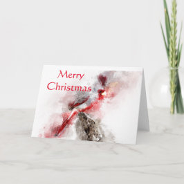 Cartão Pirexuloxia aquarela Feliz Natal