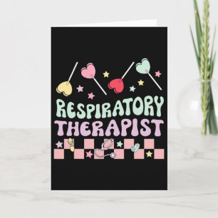 Cartão Pirulitos de Terapeuta Respiratório Retro para o D
