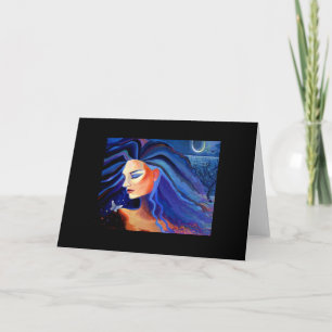 Cartão Piscean Moon - Mermaid Goddess Greeting Card