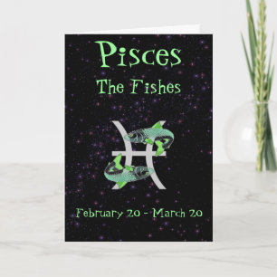 Cartão Pisces Birthday Card