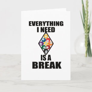 Cartão Piscina Billiards Oferece Piscina Jogador de Sonda