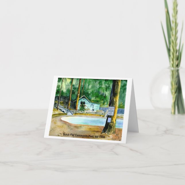 Cartão Piscina da comunidade holandesa Flat, festa 1936 (Frente)