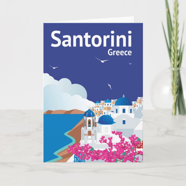 Cartão Piscina de Santorini (Frente)