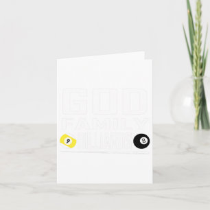 Cartão Piscina engraçada Billiard Família Deus Billiard -