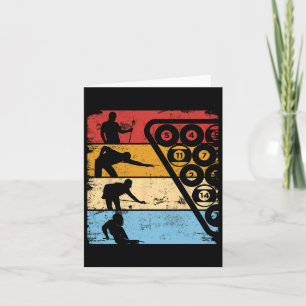 Cartão Piscina Gráfica Retroativa Billiard Snooker Billar