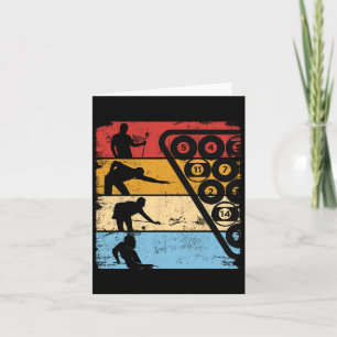 Cartão Piscina Gráfica Retroativa Billiard Snooker Billar