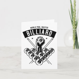 Cartão Piscina Master Billiards Adorava jogar Piscina