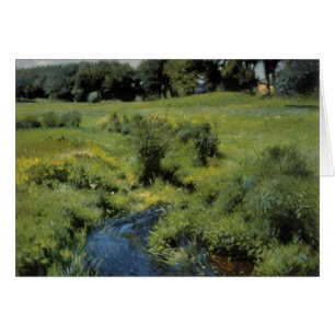 Cartão Piscina Medfield por Dennis Miller Bunker, Vintage