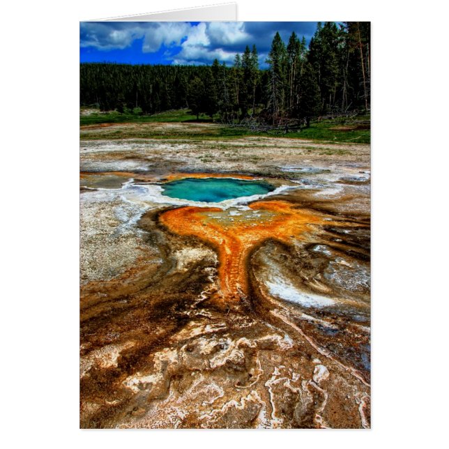 Cartão Piscina térmica de Yellowstone (Frente)