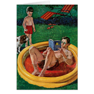 Cartão Piscina vadeando