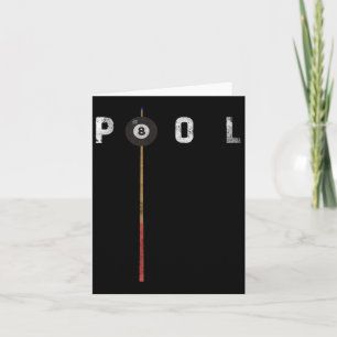 Cartão Piscina Vintage Billiards Piscina Player Funny Bil