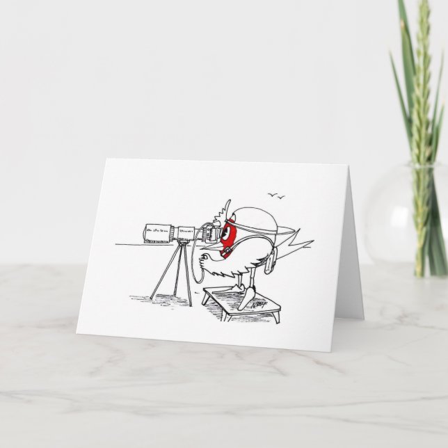 Cartão Pisco de peito vermelho do fotógrafo (Frente)