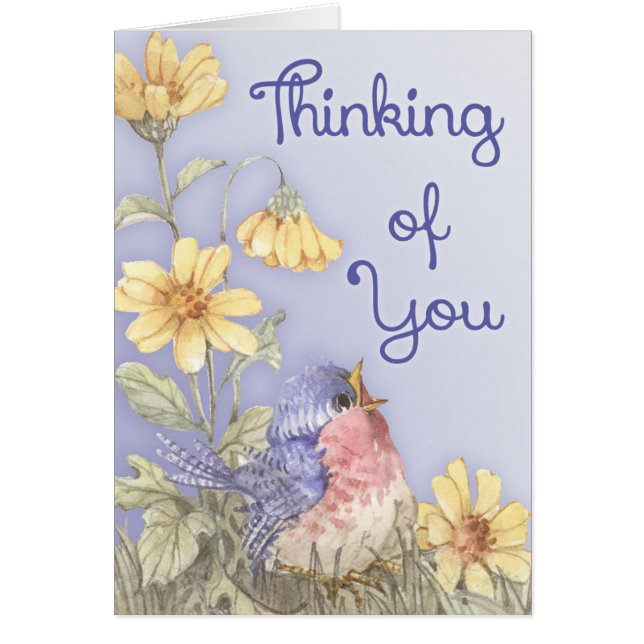 Cartão Pisco de peito vermelho do primavera (Frente)