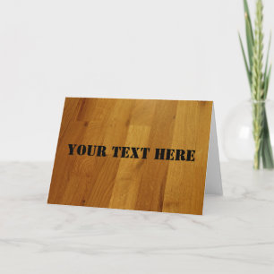 Cartão Piso de madeira personalizável