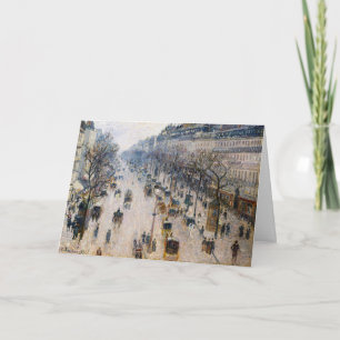 Cartão Pissarro - Boulevard Montmartre, Manhã de Inverno