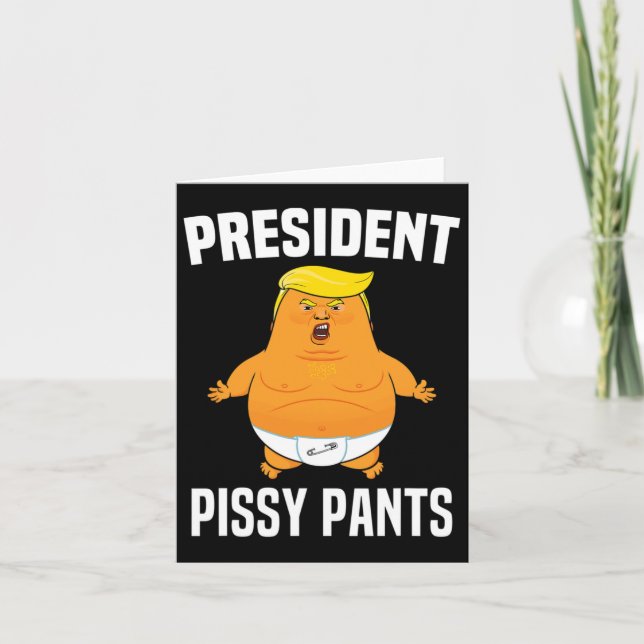 Cartão Pissy Calça Bebê Engraçado (Frente)