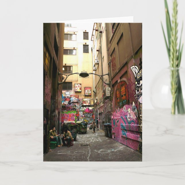 Cartão Pista dos grafites, Melbourne (Frente)