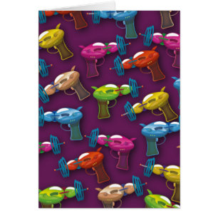 Cartão pistolas de raios de ficção