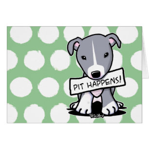 Cartão Pit Happens Pitbull Dog