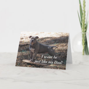 Cartão Pitbull Assim Como Minha Placa De Dia de os pais D