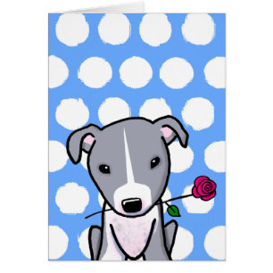 Cartão Pitbull com flor