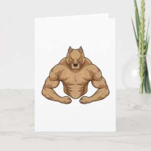 Cartão Pitbull como fisiculturista extremo