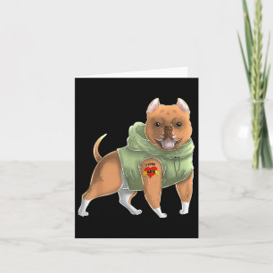 Cartão Pitbull Eu Amo Mamãe Tatuagem Camiseta de cão Mães