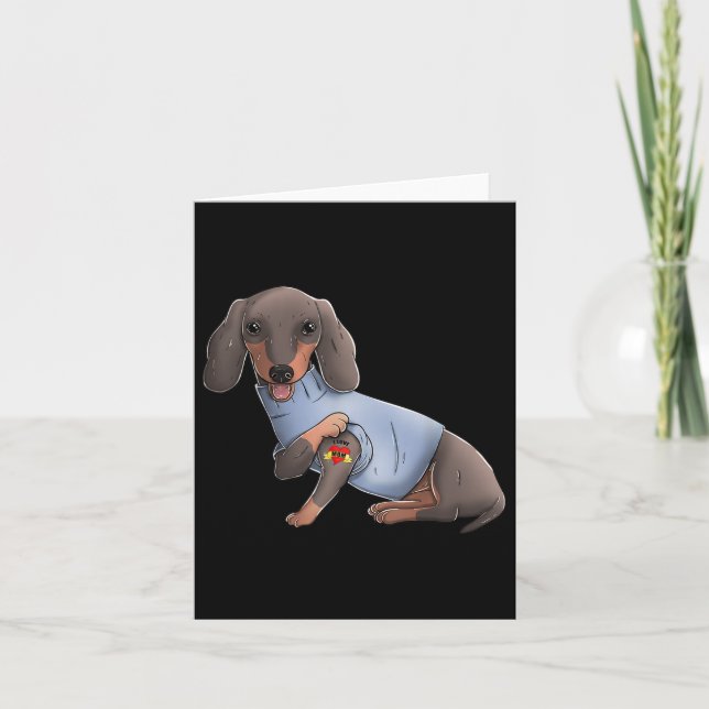 Cartão Pitbull Eu Amo Mamãe Tatuagem Cão Engraçado Dia de (Frente)
