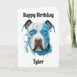 Cartão Pitbull Personalizado Feliz Aniversário