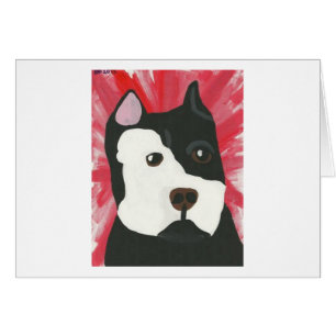 Cartão Pitbull vermelho