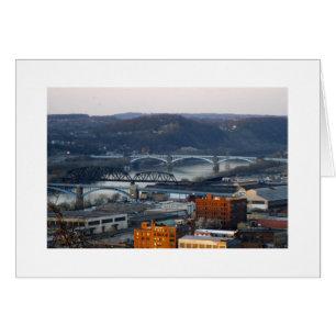 Cartão Pittsburgh, cidade das pontes