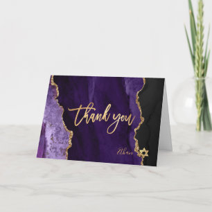 Cartão PixDezines H2 Agate Roxo Mitzvah ✡ Obrigado