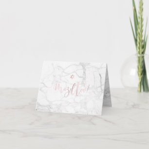 Cartão PixDezines Mazel Tov, Marble+ Blush Pink Script