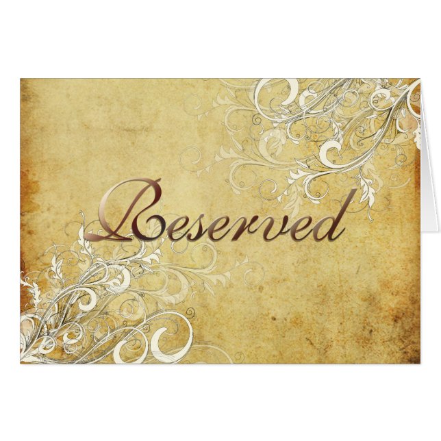 Cartão PixDezines Vintage Cream Swirls/texto DIY (Frente Horizontal)