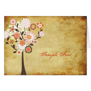 Cartão PixDezines vintage+retro fall/DIY fonts+color!