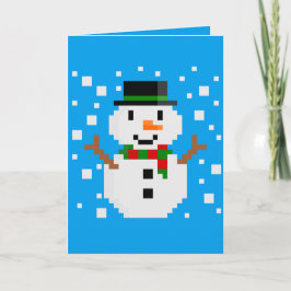 Cartão Pixel Art SNOWMAN
