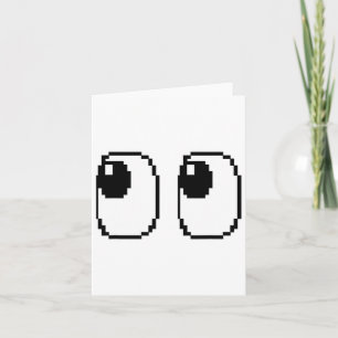 Cartão Pixel Ghost Eyes Halloween Jogo Figurino