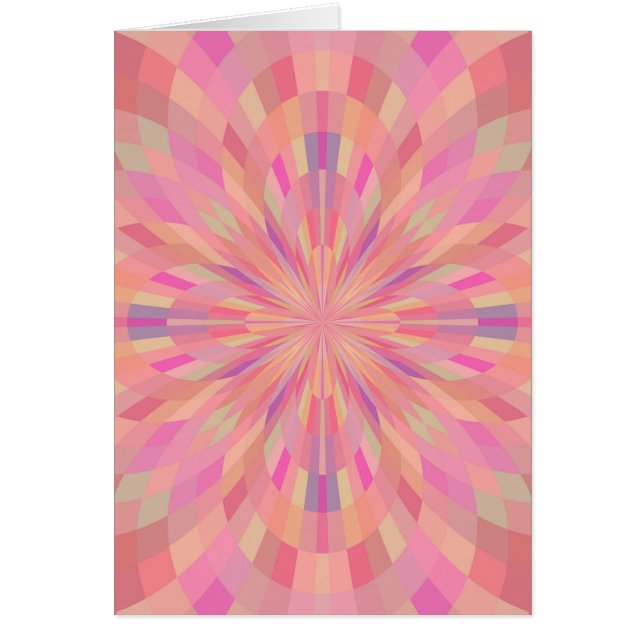 Cartão Pixels cor-de-rosa 2 (Frente)