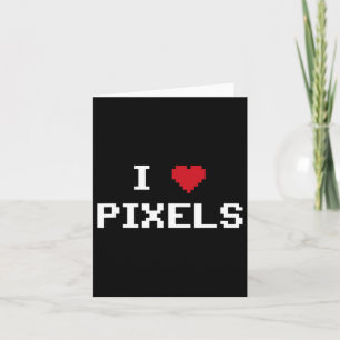 Cartão Pixels de amor C64 Ventiladores Cardíacos Jogo Cam