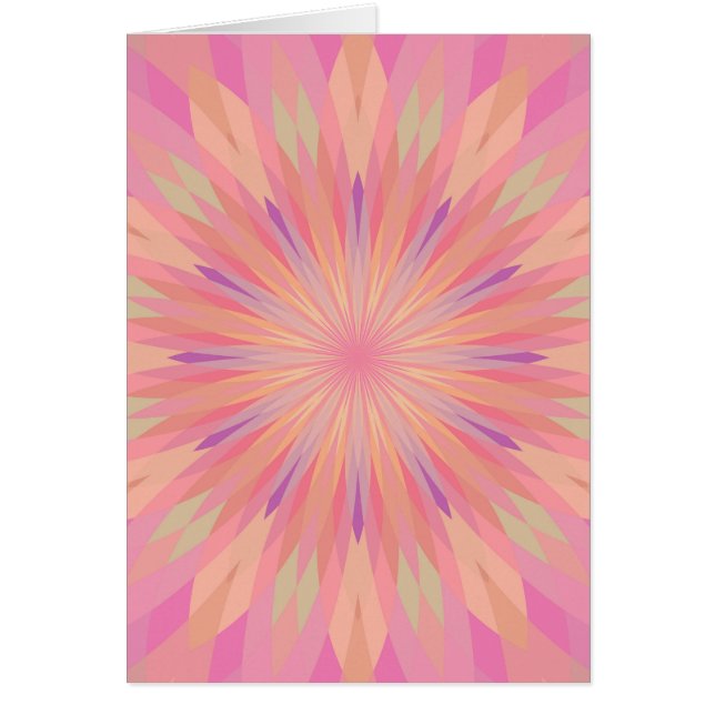 Cartão Pixels rosa 3 (Frente)