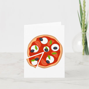 Cartão Pizza de Mozzarela com Tomate e Manjericão