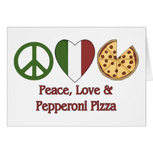 Cartão Pizza de Paz, Amor e Pepperoni