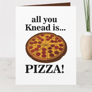 Cartão Pizza de Pepperoni Comida Engraçada