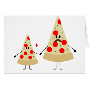 Cartão pizza dia de os pais