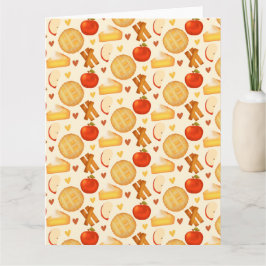 Cartão Pizza E Ingredientes De Maçã Fashiada