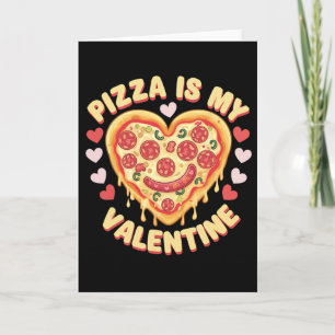 Cartão Pizza É Meu Coração de Namorado Comida Engraçada A
